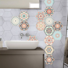 바우마켓 데코피디 육각 타일 방수 스티커 10종 세트, LB011