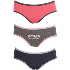 藍色女式防水防漏棉彈力衛生內褲3件套301, 1套, 粉色/海軍藍/灰色