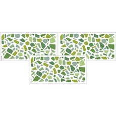 아티홈 대리석 여러 빛깔 벽 스티커 3p, 그린