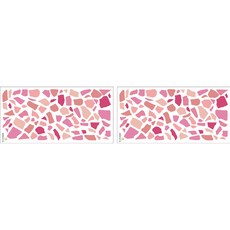 Artyhome 大理石多彩壁貼 2入, 粉紅色