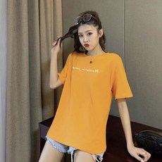 피어니스트 여성용 레터링 프린트 캐주얼 반팔 티셔츠