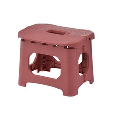 솔룸 심플 큐티 거실 야외 휴대용 스툴 S, 레드