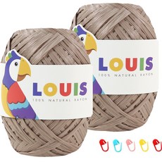 Knitt Louis 線 45g x 2入 + 記號環 5入 套組, 116霧面煙灰色(Louis線), 隨機出貨(記號環), 1套