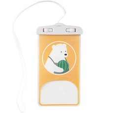 Hiery 簡約智慧型手機觸控防水袋, 熊, 1個