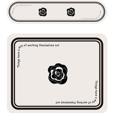 Ants 廚房用品 Modern Rose 水龍頭墊 + 餐具瀝水墊套組, 混合色, 1個