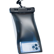 Hiari 潛水觸控螢幕透明防水袋, 黑色, 1個