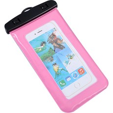 하이어리 스크린 수영 휴대폰 터치 방수팩, 핑크, 1개