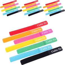 H.Cop 電纜紮帶魔術貼套組 7 20 x 180 毫米, 混色, 4套