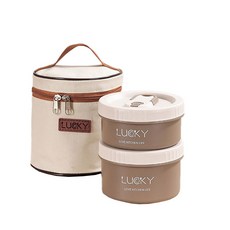 不銹鋼密封午餐套餐, 棕色, 1套