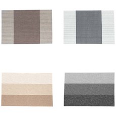 올어바웃하나 식기플레이스 식탁 매트 4종 세트, 수직 커피, 수직 그레이, 수평 베이지, 수평 그레이, 30 x 45 cm