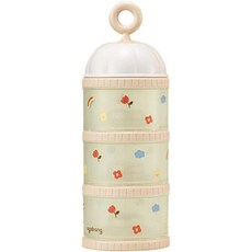 agabang 3層嬰幼兒用 My Favorite Things 奶粉盒, 1個, 混合色