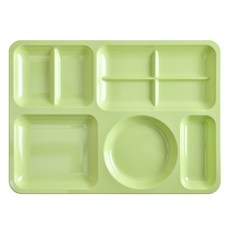 韓國製 Roya 團體膳食 美耐皿 新方形 餐盤 704, 淺綠色, 1個