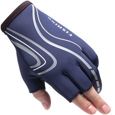 오티온 사계절 미끄럼방지 손가락 노출 낚시장갑 양손착용, 블루842, 1개