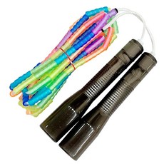 JFROPE Twinkle 兒童彩虹軟質串珠跳繩, 黑色, 1個