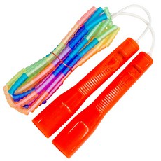 JFROPE Twinkle 兒童彩虹軟質串珠跳繩, 紅色, 1個