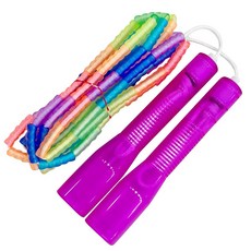 JFROPE Twinkle 兒童彩虹軟質串珠跳繩, 紫色, 1個