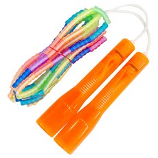 JFROPE Twinkle 兒童彩虹軟質串珠跳繩, 橘色, 1個