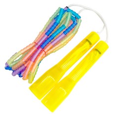 JFROPE Twinkle 兒童彩虹軟質串珠跳繩, 黃色, 1個