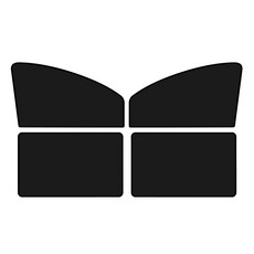 Benauto 防曬車宿遮陽板 2款 x 2片組, 1套, 黑色