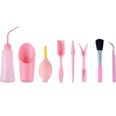 多肉植物園藝工具8件組 粉紅色, 1套