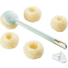 My God Shop 廚房棒清潔刷 + 補充裝洗滌器 5p + 獨家掛鉤套組 RK_972, 1套, 淺綠色