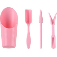 園藝工具 02 多肉植物用 4件組 粉紅色, 1套
