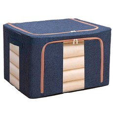모든양품 겨울옷 보관용 패브릭 리빙박스 66L, 네이비, 1개