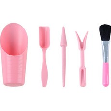 園藝工具 04 多肉植物用 5件組 粉紅色, 1套