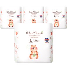 natural blossom 超薄素食尿布 24片*4包 褲型, 大號 (L), 96張
