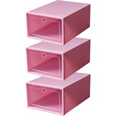 Jjuni's 鞋子收納盒, 粉紅色, 3個