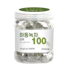 wooriga. 韓國產綠茶茶包, 1g, 100包, 1罐