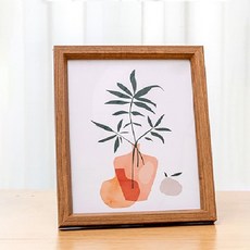 라젠다 모던 우드 프레임 사진 액자, 브라운, 1개