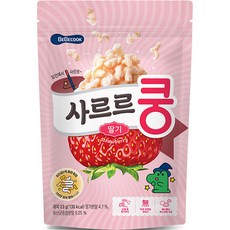 베베쿡 유아용 사르르쿵 과자, 딸기맛, 23g, 1개