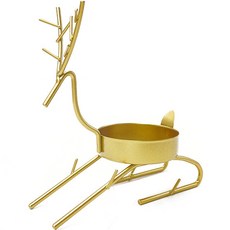 Royer 復古鹿造型室內裝飾燭臺 C款, 金色