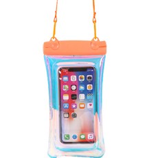 Highari 全息圖氣墊智慧型手機防水袋, 1個, 橘色