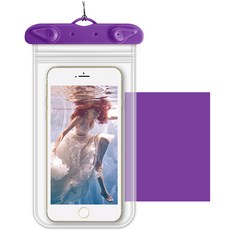 Highari 圓形手機防水袋, 1個, 紫色