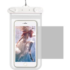 Highari 圓形手機防水袋, 1個, 白色