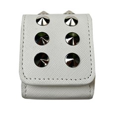 里昂 迷你球飾鉚釘高爾夫手拿包 HY657, 白色, 1個