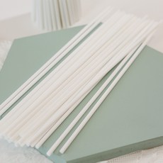 Dasababa 香氛擴香棒 3mm x 25cm, 白色, 100個