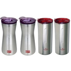 Cubeli 2p + Ebihstern 2p 水壺套組, 紅色 (Cubeli)/紫色 (Ebichstern), 1L