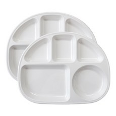 LOHJA 兒童分隔餐盤, 乳白色(803款), 單品, 2個