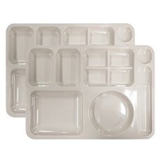 LOHJA 6格餐盤 2入, 淺米色