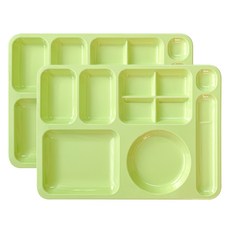 LOHJA 6格餐盤 2入, 淺綠色
