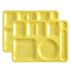 LOHJA 4格餐盤 2入, 淡黃色