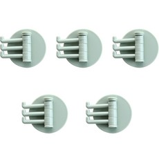 플러스잇 다목적 욕실 주방 부착 걸이, 그린, 5개