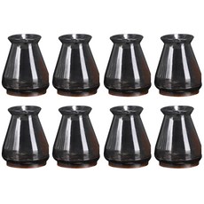 잘츠 미끄럼방지 실리콘 의자 발 커버 중형 2.5 x 2.5 x 3.2 cm 8p, 블랙