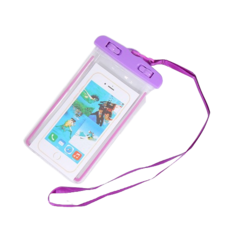 Hiyori PVC戶外行動電話防水袋, 紫色, 1個