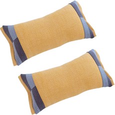 SARANG YEGAM 棉質拼接蕎麥枕 2入, 黃色+黃色, 1組
