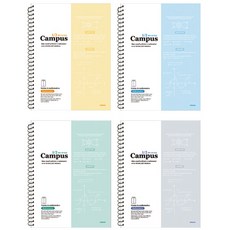 misoro 3000 Campus 半半練習本 2294 4種套組, 1套, 黃色+藍色+薄荷綠+灰色