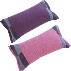 숙면예감 순면 피그먼트 패치형 메밀 베개, 보라 + 분홍, 2개